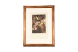 Colette A. Fontaine (20th Century), In The City, watercolour and ink on paper, 23 cm x 16 cm, framed
