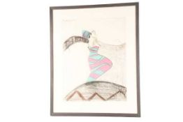 Pat Douthwaite (1934-2002) Scottish, 'Amy', 1974, pastel and charcoal on paper, signed to top right 