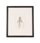 Lisa Wright (b.1965) British, 'Queen', pencil on paper, 18 cm x 11.5 cm framed and glazed.