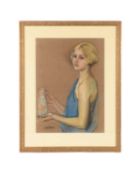 Christiane Brix Klitgaard-May (Danish, 1876-1954), 'Young Woman', c. 1920, pastel on paper, signed l