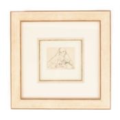Charles Robinson Sykes (British, 1875 - 1950), Seated Woman, dry point etching, 8.5cm x 11 cm (plate