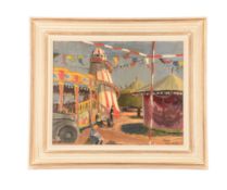 Ruby Wallace (20th century), 'The Slip', oil on board, signed to lower right corner, 34 cm x 42,5 cm
