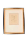 Eric Gill (British, 1882 - 1940), Earth Waiting, etching, 17cm x 14cm, framed and glazed 38.5cm x 30