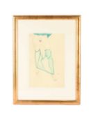 Egon Schiele (German, 1890-1918), 'Den Grunen Schleier', 1913, lithograph, 37 cm x 25 cm framed and 