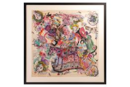 Bettina (mid 20th century), 'Dolls and Toys' 1973, signed 'Handpainted by Bettina London', watercolo