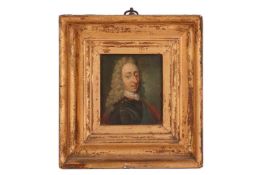 After David Richter I, Portrait of Prince Eugene of Saxony, unsigned, oil on panel, 9 x 8 cm, in a b