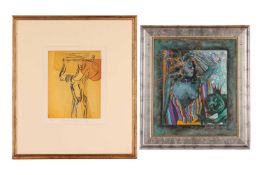 Linda Sutton (b.1947), Miranda, signed Linda Sutton (lower right), mixed media, 33 x 28 cm, framed 4