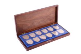 A set of twelve silver 