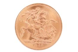 An Elizabeth II 1958 full sovereign, St. George and the Dragon reverse