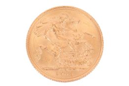 An Elizabeth II 1963 full sovereign, St. George and the Dragon reverse
