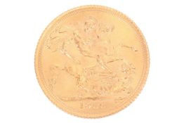 An Elizabeth II 1966 full sovereign, St. George and the Dragon reverse