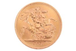 An Elizabeth II 1968 full sovereign, St. George and the Dragon reverse