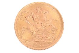 An Elizabeth II 1966 full sovereign, St. George and the Dragon reverse