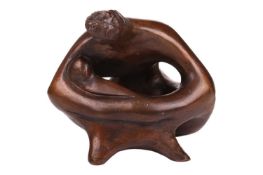 Agi Cohen (b. 1938) British, Mother and child, three-dimensional patinated bronze, signed, dated and