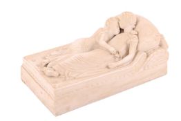 A Minton Parian figure group of sleeping children after Chantrey’s monument in Lichfield Cathedral.2