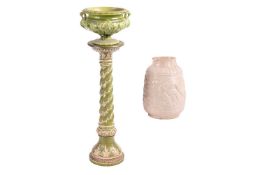 Richard Joyce for Pilkington Lancastrian Pottery, a large and scarce ivory glazed 