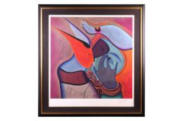 Mihail Chemiakin (Russian/American, b.1943), 'Le Baiser', signed in pencil (lower right), lithograph