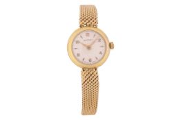 A Rotary lady’s 9ct gold wristwatch, with a 18mm white circular dial with Arabic numerals and baton 