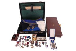 A silver Masonic Founder's breast jewel, for the Tigris Lodge No. 5321 (no inscription), the enamel 