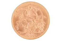 An Edward VII 1903 sovereign, St George and the dragon to the reverse.