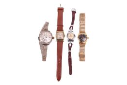 Four gentlemen's wristwatches comprising a Military style Favre-Leub with a Bonklip bracelet, Servic