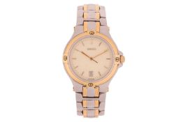 A Gentleman's Gucci Bi-Metal Wristwatch Model: 9040M Serial: 0023229 Year: 2010s Case Material: Stai