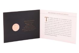 An Elizabeth II 2017 Bicentenary full sovereign, in a card holder with the certificate of authentici