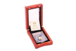 A United States 2019 proof $5 coin 'Moon Landing', commemorating Apollo 11 50th Anniversary, a footp