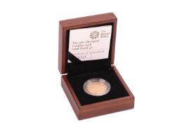 An Elizabeth II 2008 proof £2 gold coin 'The 4th Olympiad London 1908', a running track to the rever