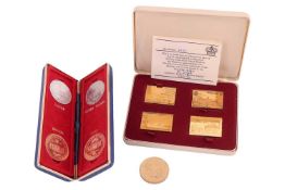 A cased Prince Edward Island 'Centennial of Confederation' (1873-1973) four-coin set, comprising a s