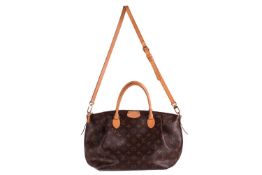Louis Vuitton - a Turenne MM handbag in monogram coated canvas, zipper closure opens to reveal a bur