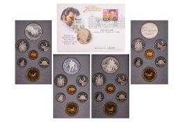 Royal Canadian Mint, four Proof Coin Presentation Sets, dated 1990, 1991 1992 & 1993, boxed with