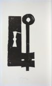 Felix Droese (*1950): 6 Schlüssel im Holz (1995)