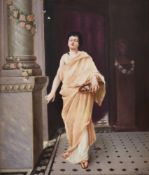 A BERLIN (KPM) PLAQUE OF A ROMAN MAIDEN