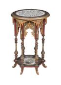 A POLYCHROME PAINTED OCCASIONAL TABLE IN MIDDLE EASTERN TASTE