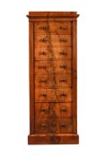 A VICTORIAN MAHOGANY WELLINGTON CHEST