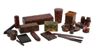 A COLLECTION OF TARTANWARE SMALL WORKS OF ART AND COLLECTABLES