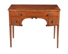 A LATE GEORGE III MAHOGANY AND CROSSBANDED DRESSING TABLE
