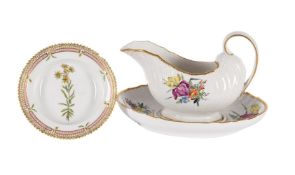 A SMALL ROYAL COPENHAGEN FLORA DANICA DISH