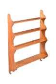 A FLIGHT OF VICTORIAN SATIN BIRCH WALL SHELVES