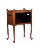A GEORGE II PADOUK BEDSIDE CUPBOARD