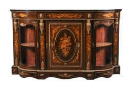 A VICTORIAN INLAID CREDENZA