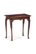 AN IRISH RED WALNUT SILVER TABLE MID 18TH CENTURY AND LATER