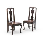 A PAIR OF GEORGE II OAK SIDE CHAIRS