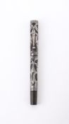 WATERMAN, A SILVER COLOURED OVERLAID FOUNTAIN PEN