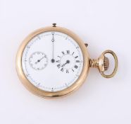 ARNOLD & FRODHSAM, A GOLD PLATED KEYLESS WIND OPEN FACE CHRONOGRAPH