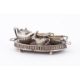 AN EDWARDIAN SILVER MINIATURE FOUR PIECE TEA SET AND TRAY - Image 2 of 3