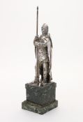 A GERMAN SILVER MODEL OF A KNIGHT