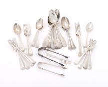 A COLLECTION OF ASSORTED SILVER FLATWARE