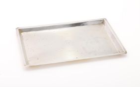 A SILVER RECTANGULAR TRAY